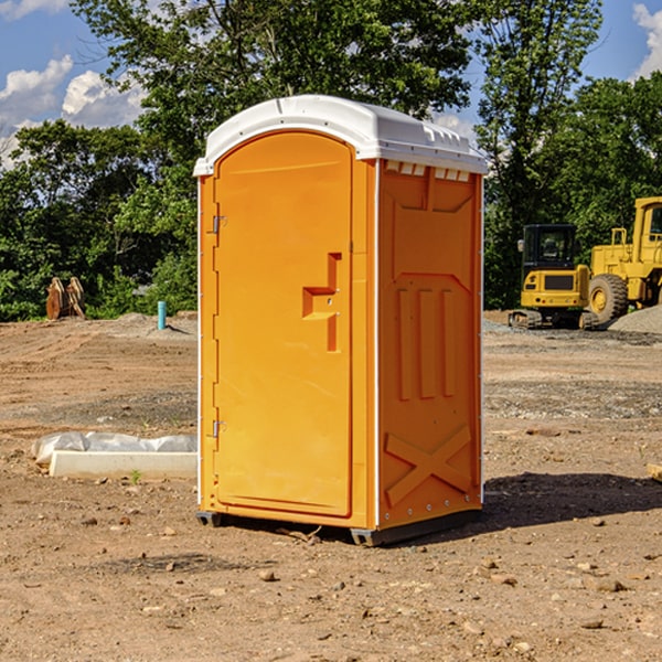 how often are the portable restrooms cleaned and serviced during a rental period in Summit